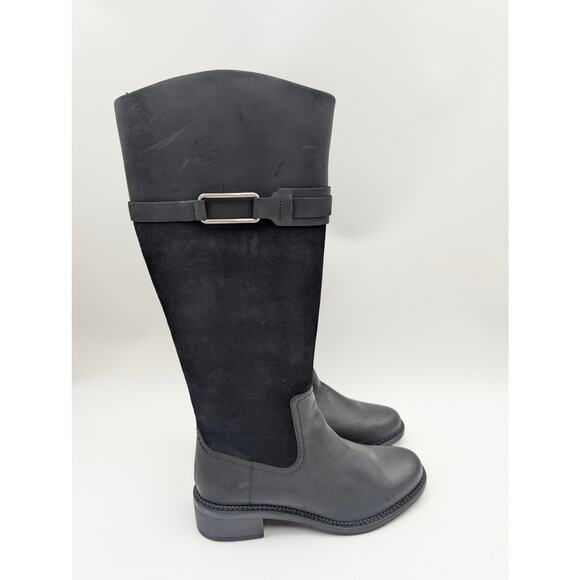 Clarks Maye Carly Tall Riding Boots Round Toe Women's Black Size US7.5M EU38 - Picture 3 of 15